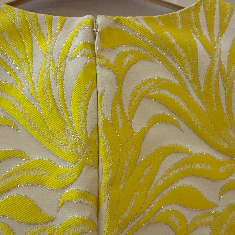 INTERMIX Yellow Clarke Jacquard Shift Dress - Picture 10 of 11